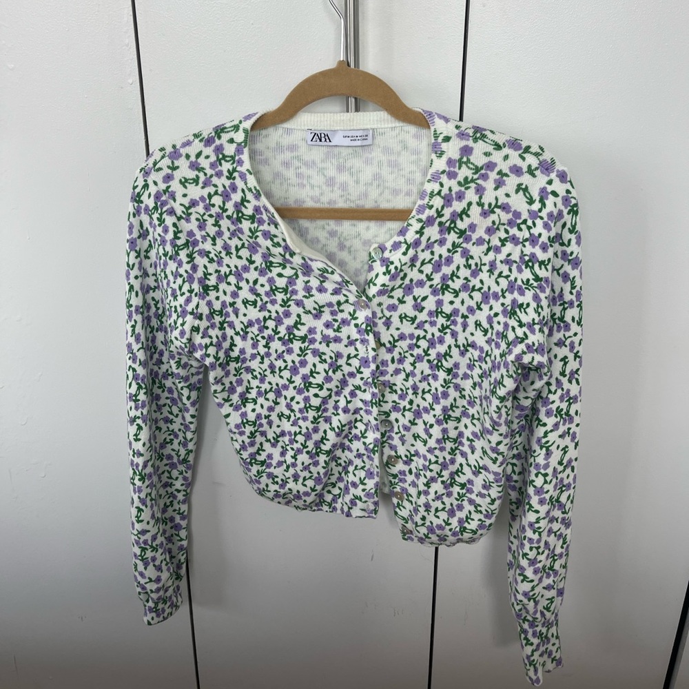 Zara floral cardigan